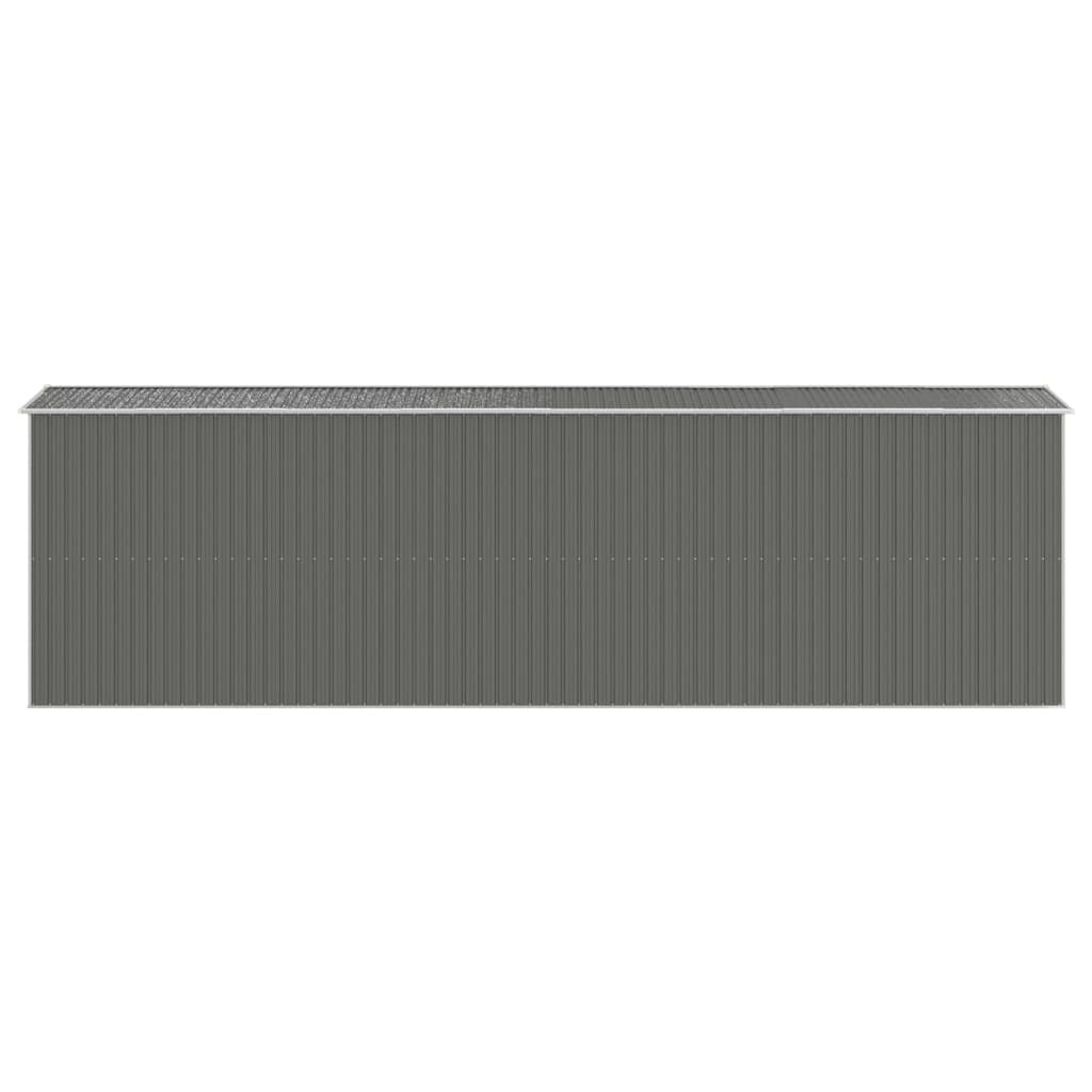 Garden Shed Light Gray 75.6"x271.3"x87.8" Galvanized Steel