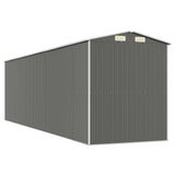 Garden Shed Light Gray 75.6"x271.3"x87.8" Galvanized Steel