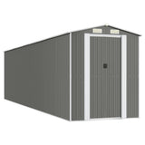 Garden Shed Light Gray 75.6"x303.9"x87.8" Galvanized Steel