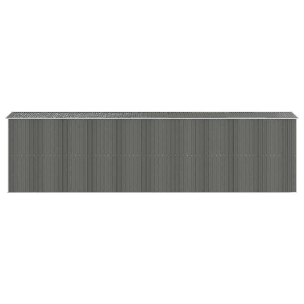 Garden Shed Light Gray 75.6"x303.9"x87.8" Galvanized Steel