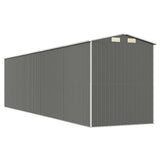 Garden Shed Light Gray 75.6"x303.9"x87.8" Galvanized Steel