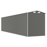 Garden Shed Light Gray 75.6"x336.6"x87.8" Galvanized Steel
