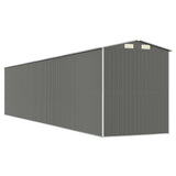 Garden Shed Light Gray 75.6"x369.3"x87.8" Galvanized Steel