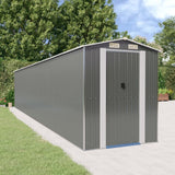 Garden Shed Light Gray 75.6"x402"x87.8" Galvanized Steel
