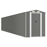 Garden Shed Light Gray 75.6"x402"x87.8" Galvanized Steel