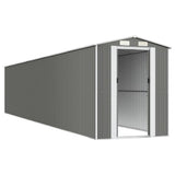 Garden Shed Light Gray 75.6"x402"x87.8" Galvanized Steel