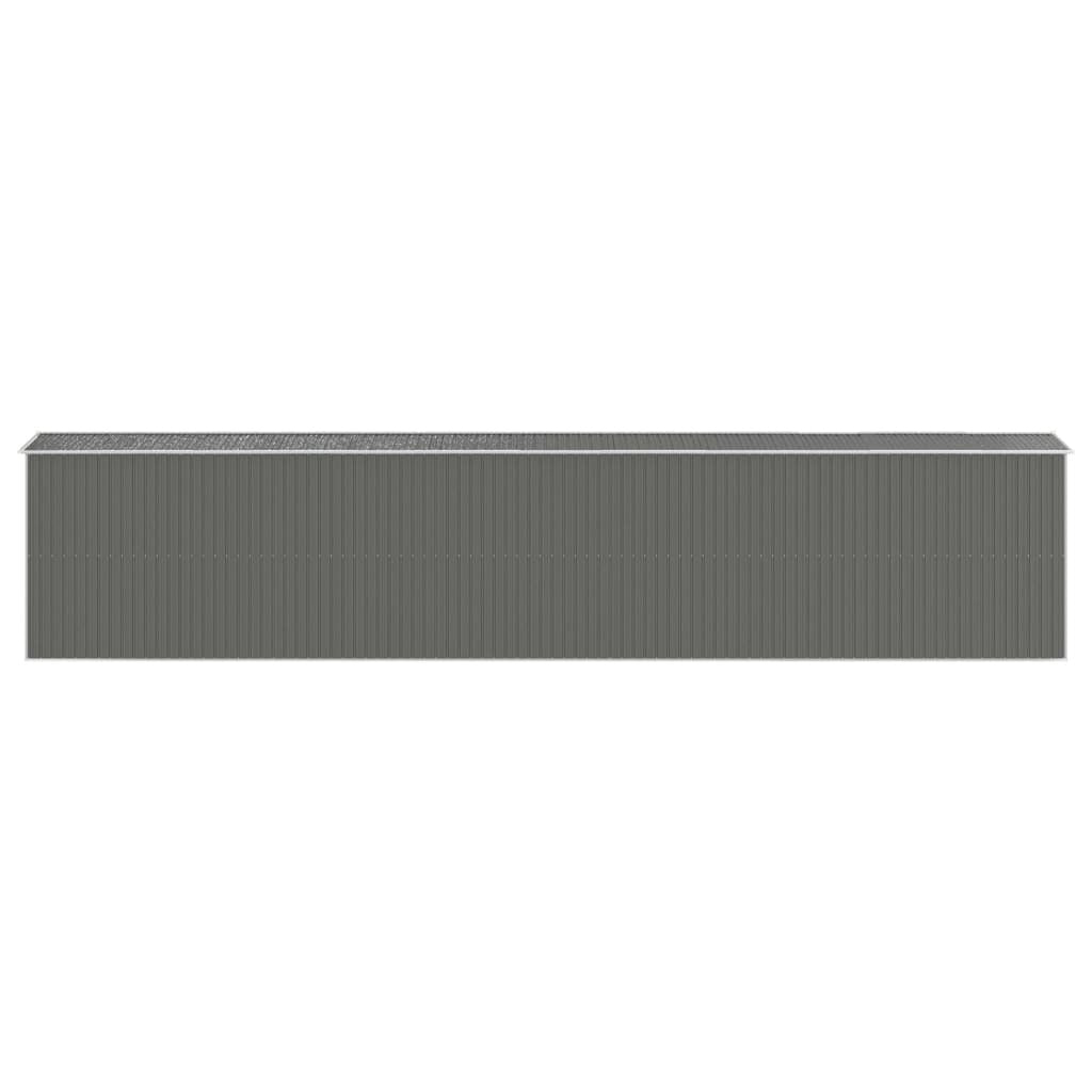 Garden Shed Light Gray 75.6"x402"x87.8" Galvanized Steel