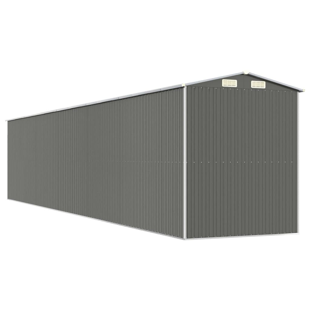 Garden Shed Light Gray 75.6"x402"x87.8" Galvanized Steel