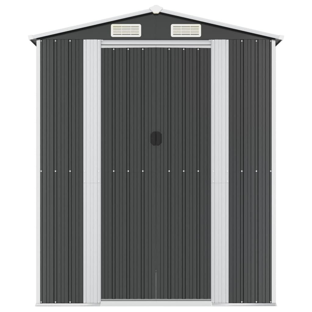 Garden Shed Anthracite 75.6"x173.2"x87.8" Galvanized Steel