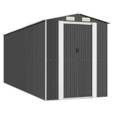 Garden Shed Anthracite 75.6"x205.9"x87.8" Galvanized Steel