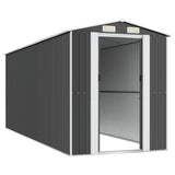 Garden Shed Anthracite 75.6"x205.9"x87.8" Galvanized Steel