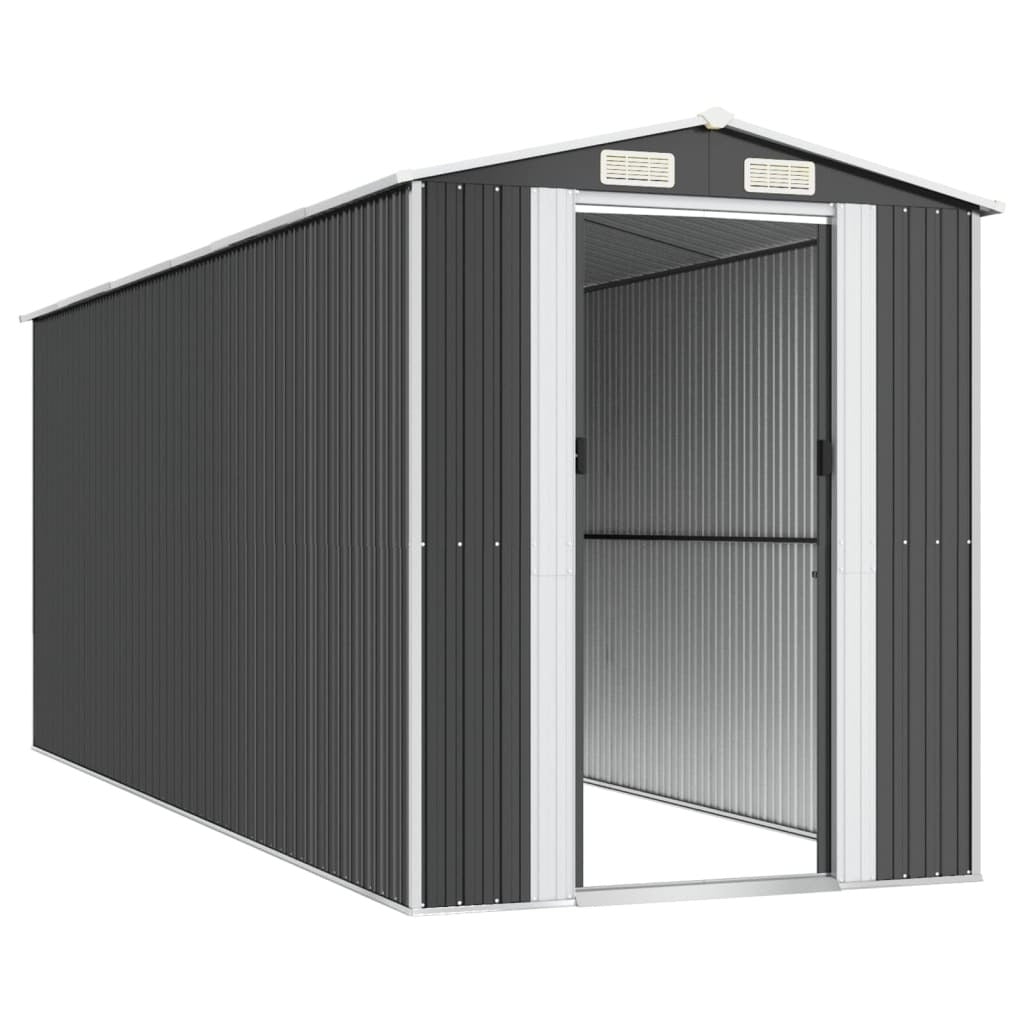Garden Shed Anthracite 75.6"x205.9"x87.8" Galvanized Steel