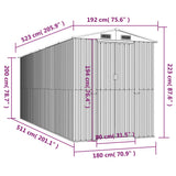 Garden Shed Anthracite 75.6"x205.9"x87.8" Galvanized Steel