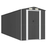 Garden Shed Anthracite 75.6"x238.6"x87.8" Galvanized Steel