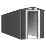 Garden Shed Anthracite 75.6"x238.6"x87.8" Galvanized Steel