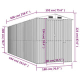 Garden Shed Anthracite 75.6"x238.6"x87.8" Galvanized Steel