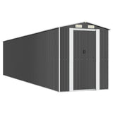 Garden Shed Anthracite 75.6"x336.6"x87.8" Galvanized Steel