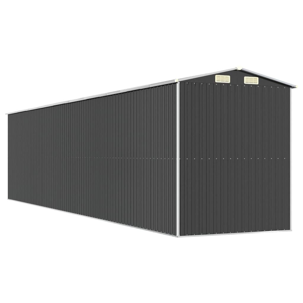 Garden Shed Anthracite 75.6"x336.6"x87.8" Galvanized Steel