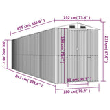 Garden Shed Anthracite 75.6"x336.6"x87.8" Galvanized Steel