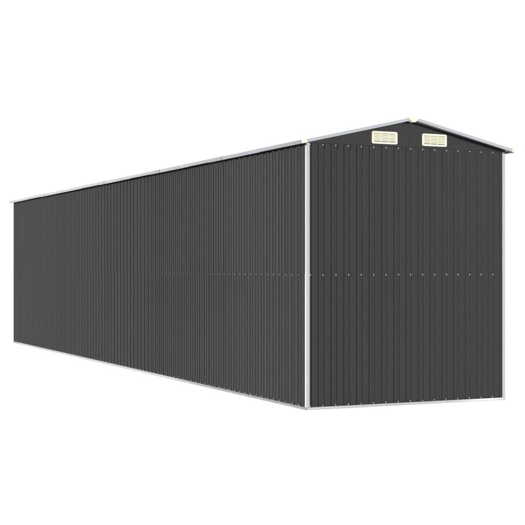 Garden Shed Anthracite 75.6"x369.3"x87.8" Galvanized Steel
