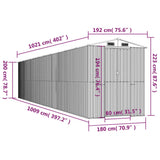 Garden Shed Anthracite 75.6"x402"x87.8" Galvanized Steel