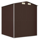 Garden Shed Dark Brown 75.6"x75.2"x87.8" Galvanized Steel