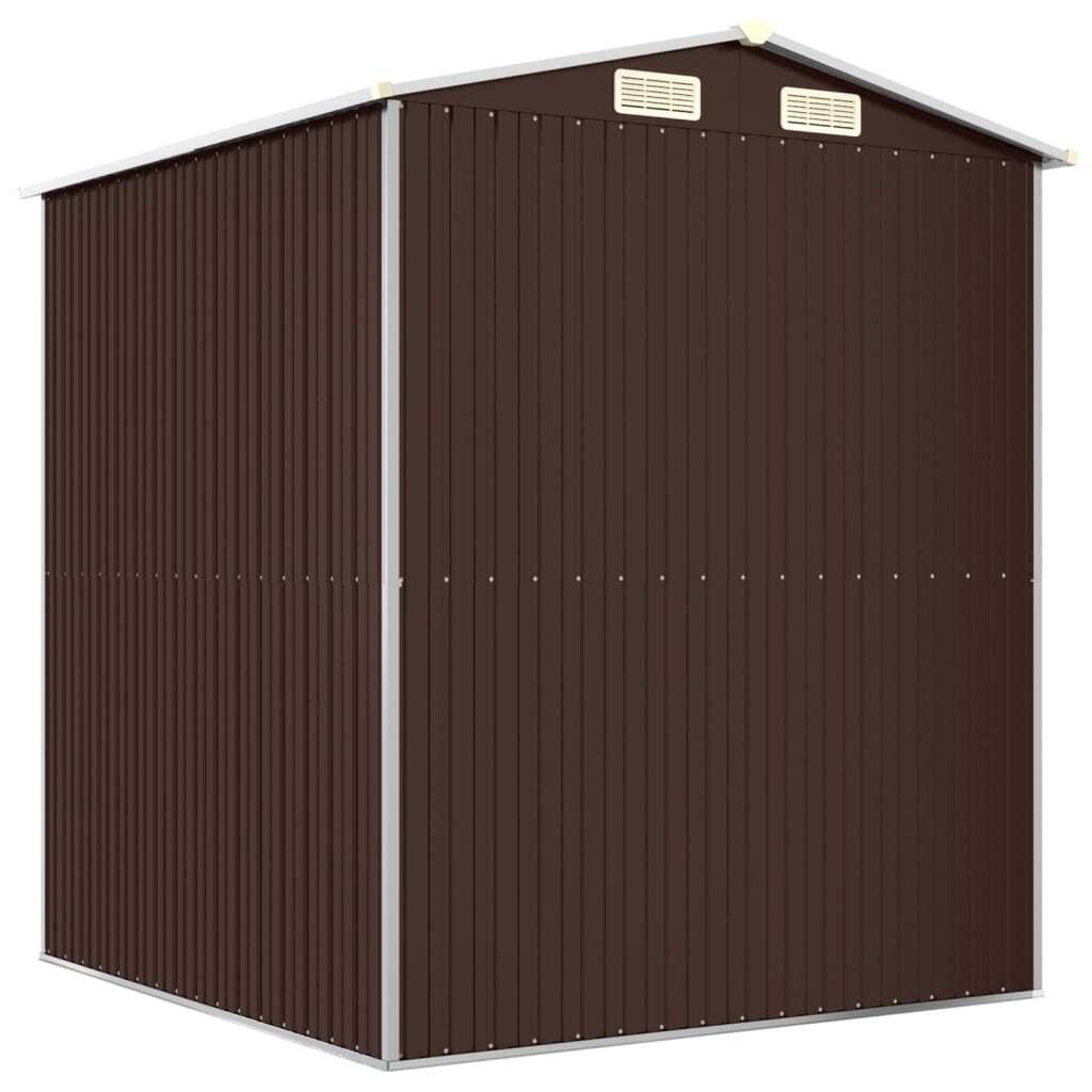 Garden Shed Dark Brown 75.6"x75.2"x87.8" Galvanized Steel