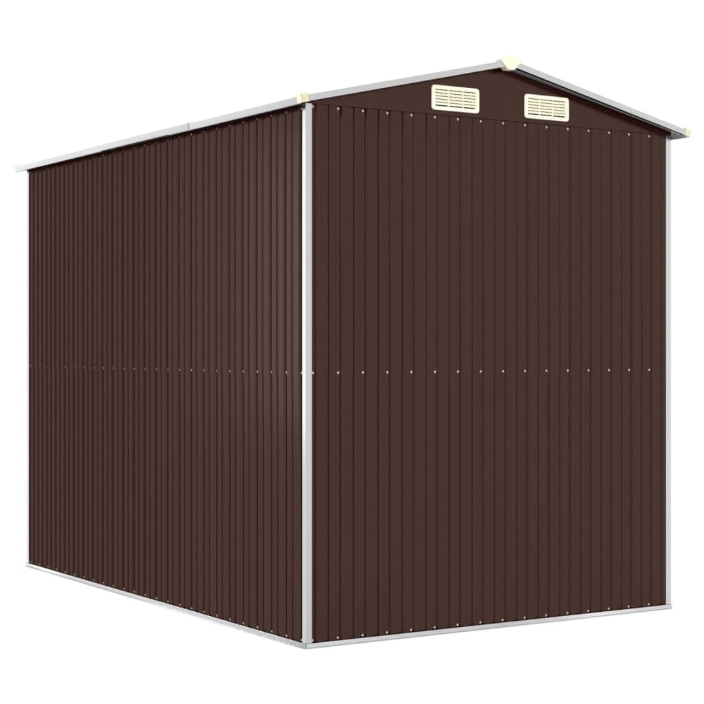 Garden Shed Dark Brown 75.6"x107.9"x87.8" Galvanized Steel
