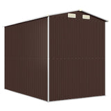 Garden Shed Dark Brown 75.6"x107.9"x87.8" Galvanized Steel