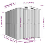 Garden Shed Dark Brown 75.6"x107.9"x87.8" Galvanized Steel