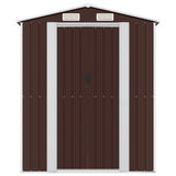 Garden Shed Dark Brown 75.6"x140.6"x87.8" Galvanized Steel