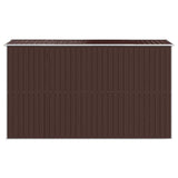 Garden Shed Dark Brown 75.6"x140.6"x87.8" Galvanized Steel