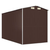 Garden Shed Dark Brown 75.6"x140.6"x87.8" Galvanized Steel