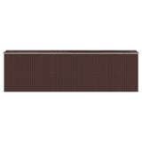 Garden Shed Dark Brown 75.6"x271.3"x87.8" Galvanized Steel