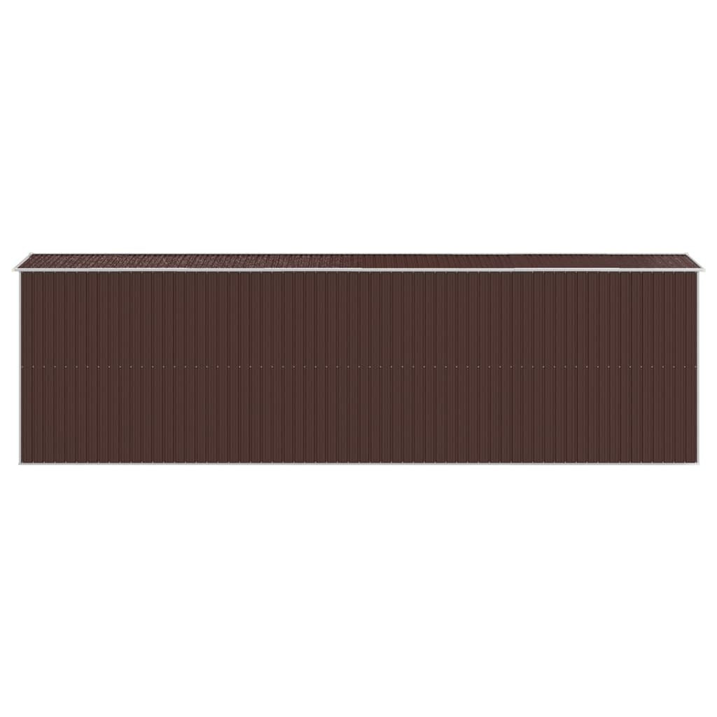 Garden Shed Dark Brown 75.6"x271.3"x87.8" Galvanized Steel