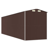 Garden Shed Dark Brown 75.6"x271.3"x87.8" Galvanized Steel