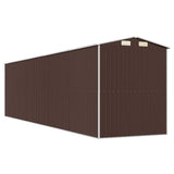 Garden Shed Dark Brown 75.6"x303.9"x87.8" Galvanized Steel