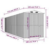 Garden Shed Dark Brown 75.6"x303.9"x87.8" Galvanized Steel
