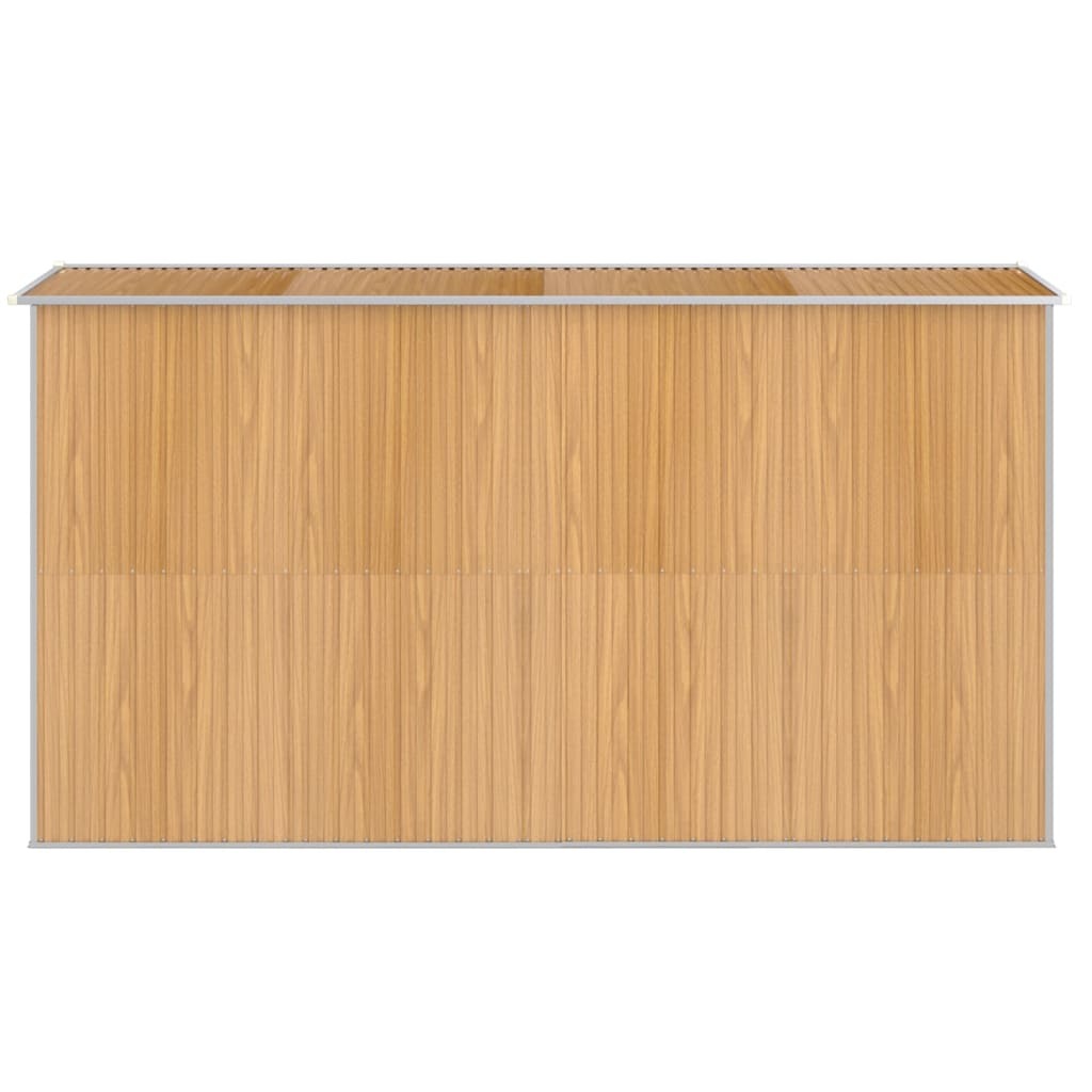 Garden Shed Light Brown 75.6"x140.6"x87.8" Galvanized Steel