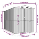 Garden Shed Light Brown 75.6"x140.6"x87.8" Galvanized Steel