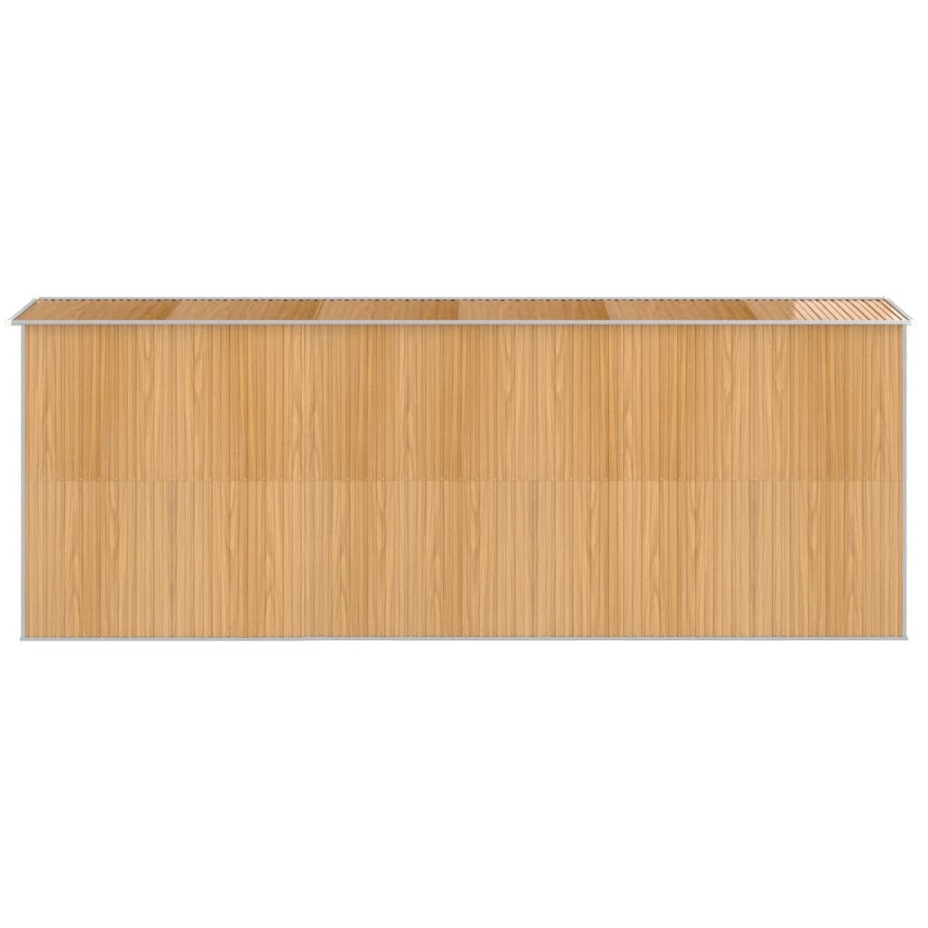 Garden Shed Light Brown 75.6"x205.9"x87.8" Galvanized Steel