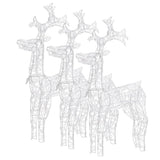 Reindeer Christmas Decorations 3 pcs 23.6"x6.3"x39.4" Acrylic