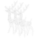 Acrylic Reindeer Christmas Decorations 3 pcs 47.2" Cold White