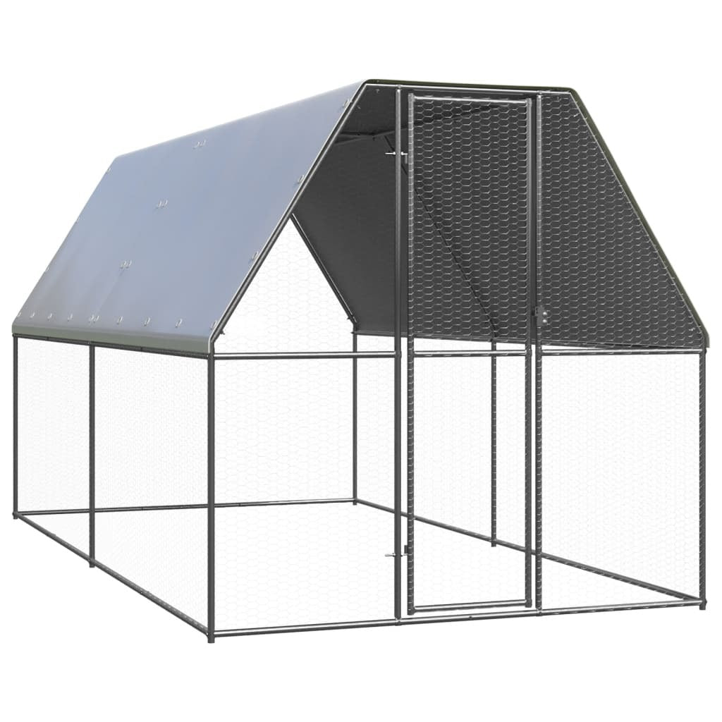 Outdoor Chicken Cage 6.6‘x13.1‘x6.6‘ Galvanized Steel