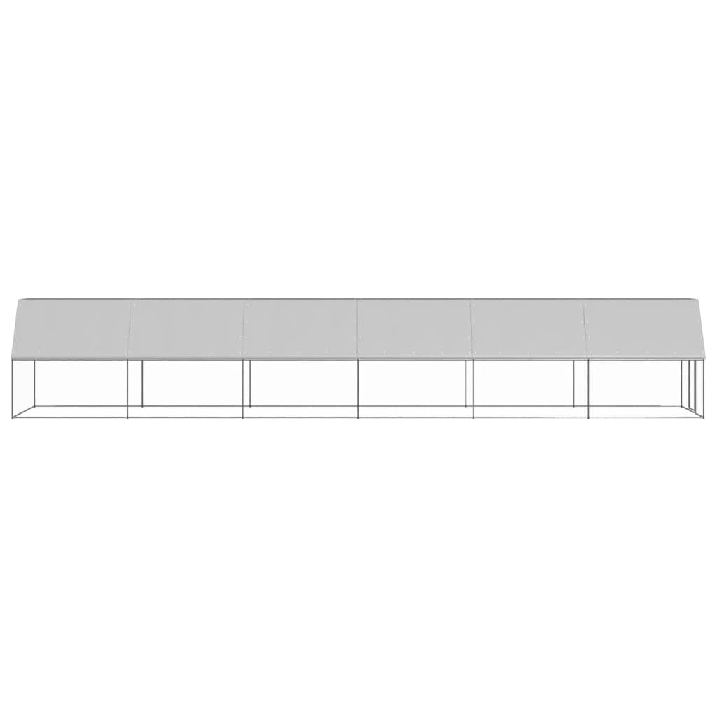 Outdoor Chicken Cage 6.6‘x39.4‘x6.6‘ Galvanized Steel
