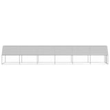 Outdoor Chicken Cage 6.6‘x39.4‘x6.6‘ Galvanized Steel
