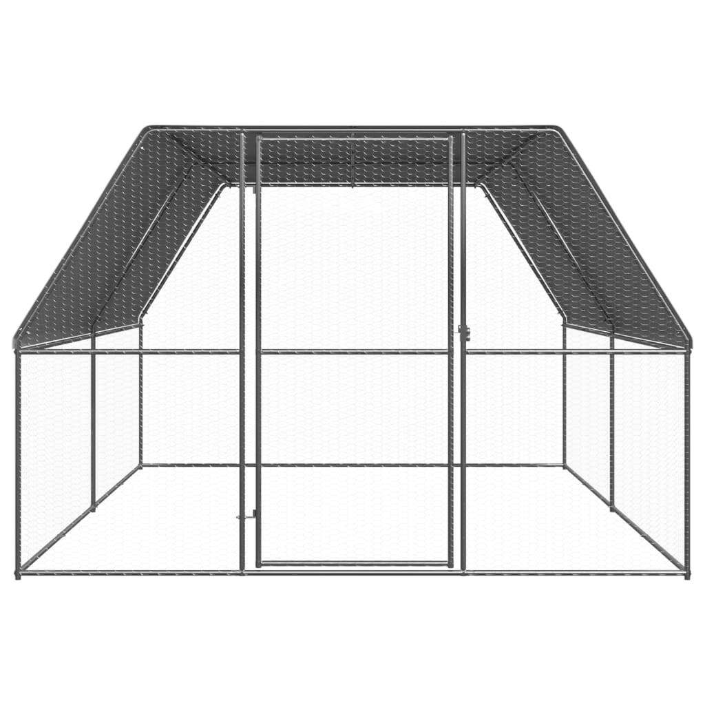 Outdoor Chicken Cage 9.8‘x13.1‘x6.6‘ Galvanized Steel