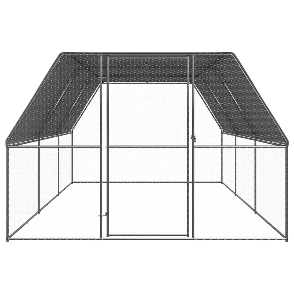 Outdoor Chicken Cage 9.8‘x19.7‘x6.6‘ Galvanized Steel
