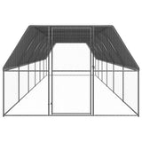 Outdoor Chicken Cage 9.8‘x39.4‘x6.6‘ Galvanized Steel