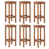 7 Piece Patio Bar Set Solid Wood Acacia
